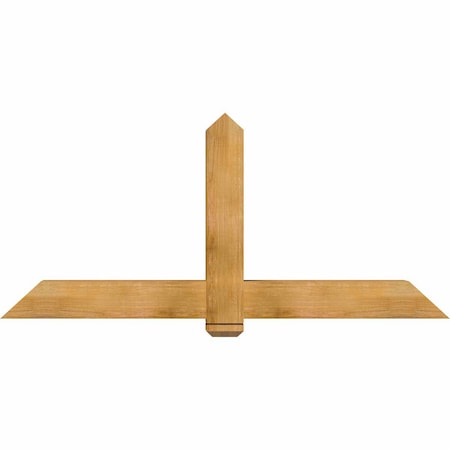 Ekena Millwork Eugene Rough Sawn Timber Gable Bracket, Western Red Cedar, 72"W x 33"H x 6"D x 6"F, 11/12 Pitch GBW072X33X0606EUG00RWR
